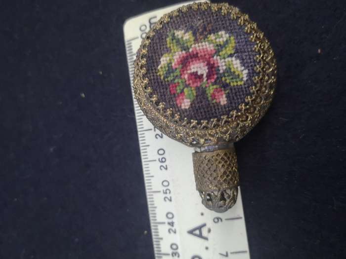 Vintage petit point perfume bottle