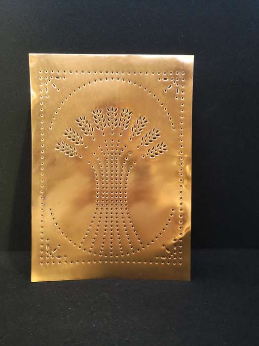 Punched decorative copper sheet