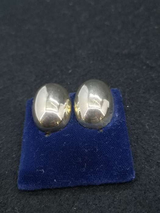 925 Silver earrings Clip on oval