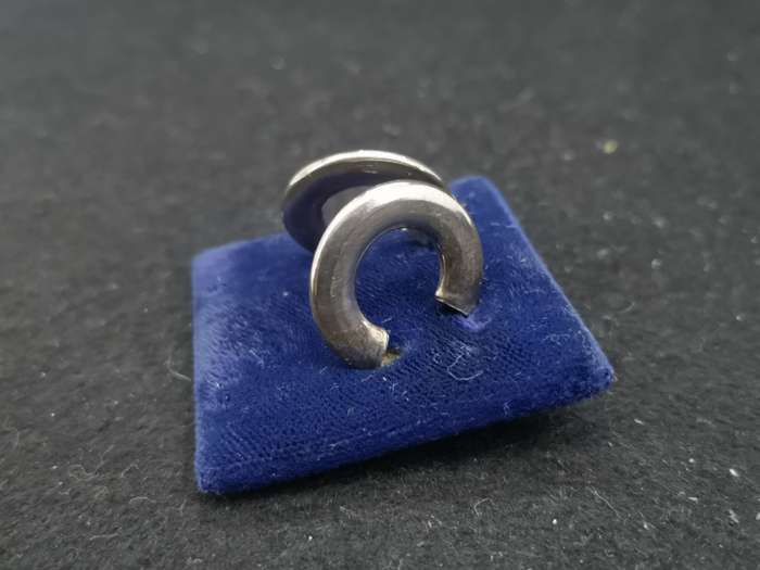 925 Silver earrings flat round hoop
