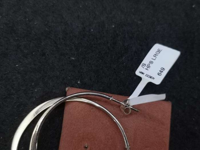 925 Silver earrings round hoop