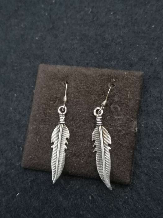 925 Silver earrings feathers