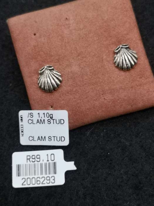 925 Silver earrings clam stud