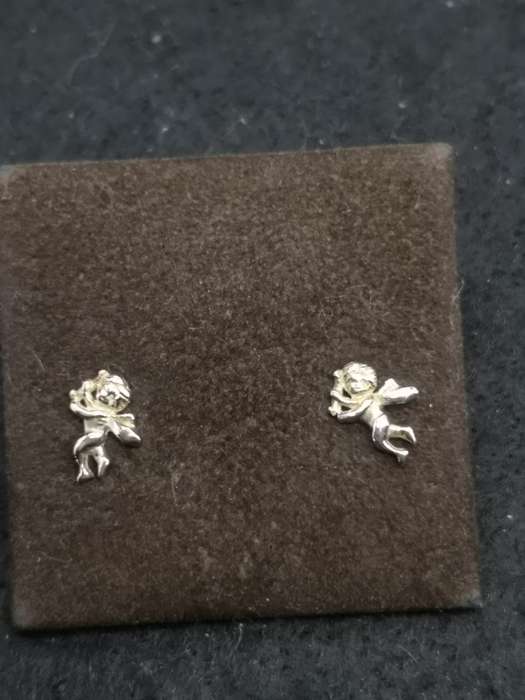 925 Silver earrings cherub