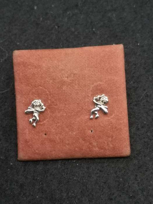 925 Silver earrings cherub