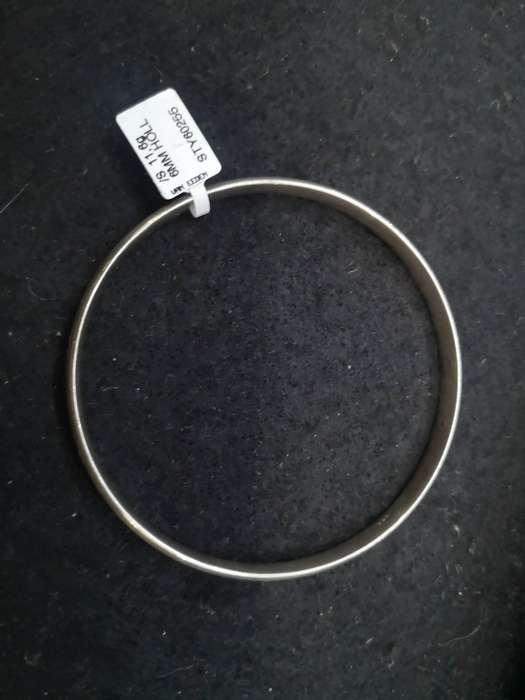 925 Silver 6mm hollow bangle 11.6g