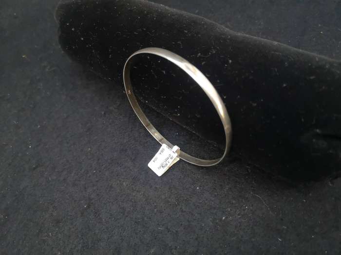 925 Silver 4mm 1/2 round bangle 7.6g