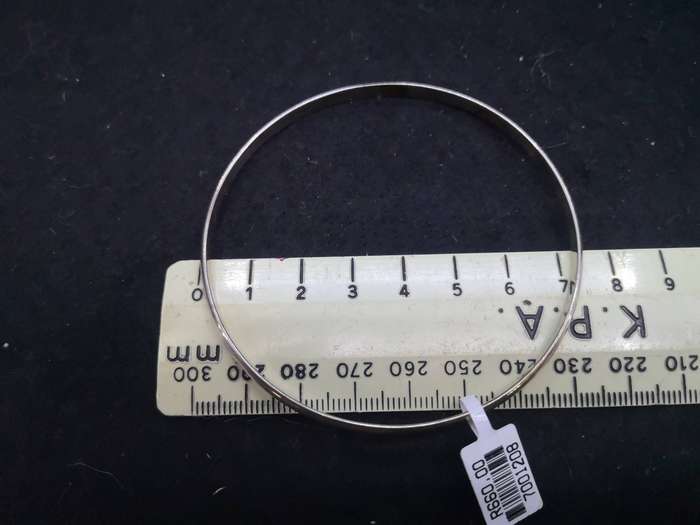 925 Silver 4mm 1/2 round bangle 11.8