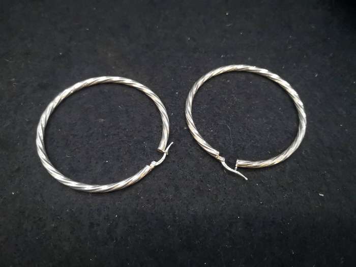 925 Silver hoop earrings - huge!