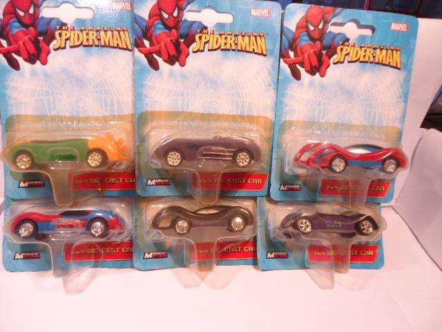 MARVEL - Lot of 6 The Amazing Spiderman Die Cast Cars - 2008