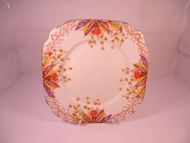 Royal Albert Bone China - 'Virginia' - Single Square Side Plate with Stand
