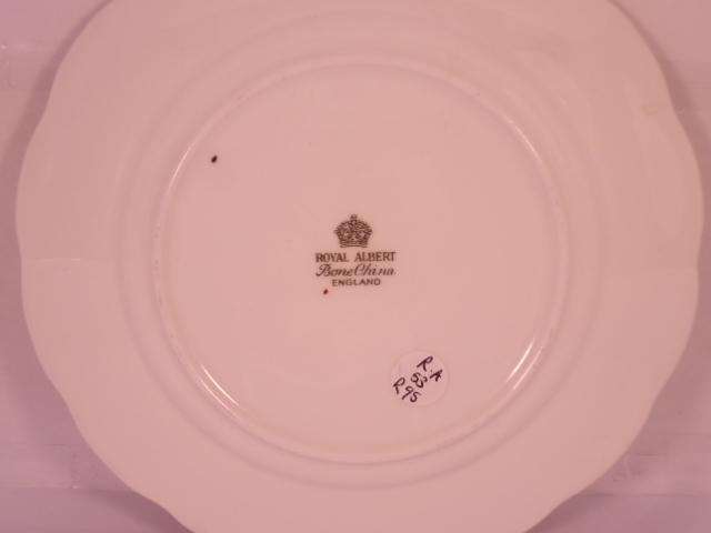 Royal Albert Bone China - '1969 Red' - Single Round Side/Cake Plate with Stand