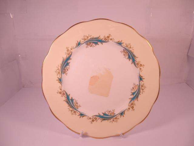 Royal Albert Bone China - 'Blue Wave' - Single Round Side/Cake Plate with Stand
