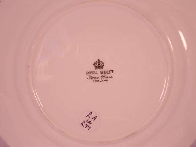 Royal Albert Bone China - 'Blue Wave' - Single Round Side/Cake Plate with Stand