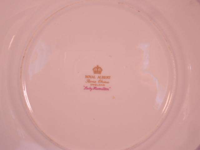 Royal Albert Bone China - 'Lady Hamilton' - Single Cake Plate with Stand