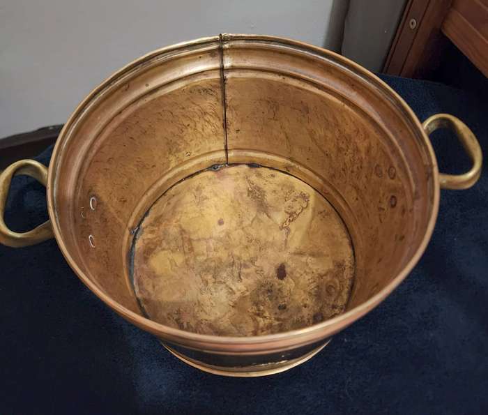 Big Brass Bucket - 30cm dia x 19,5cm high
