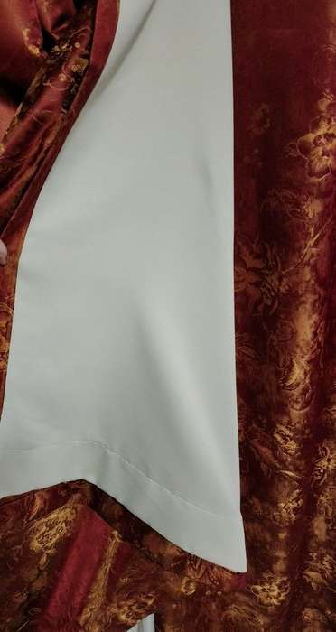Taped Curtains 2.14m long x 2.4m wide X2 Drops - Full, heavy Blockout Lining