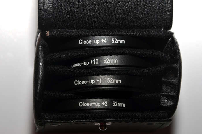 Closeup Filters Set 52mm thread (+1, +2, +4 and +10)