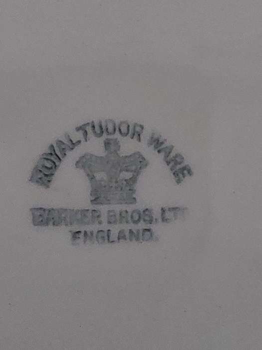 Vintage Royal Tudor Ware Barker Bros Floral Cake Plate