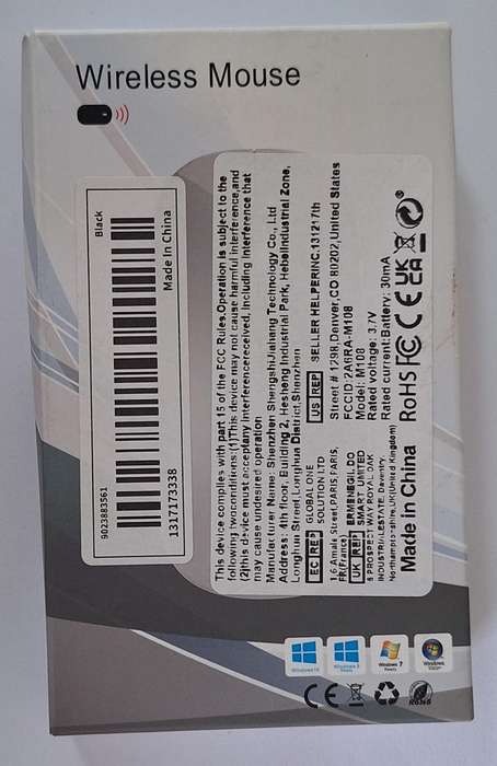 Wireless Mouse colour Black