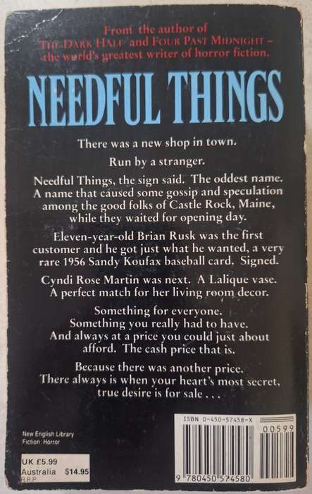 Needful Things by Stephen King