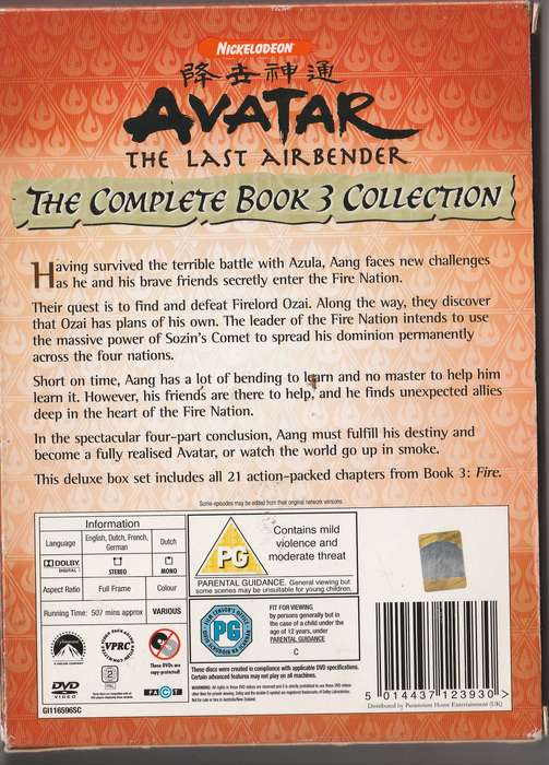 Avatar: The Last Air Bender The Complete Book 3 Collection