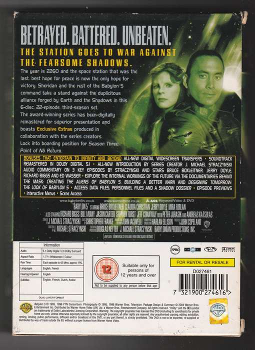 Babylon 5 The Complete Third Season