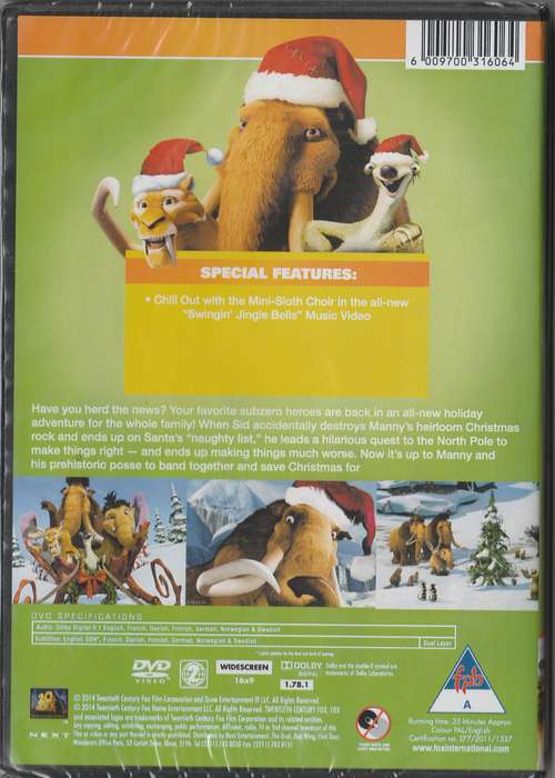 Ice Age a Mammoth Christmas ( New & sealed)