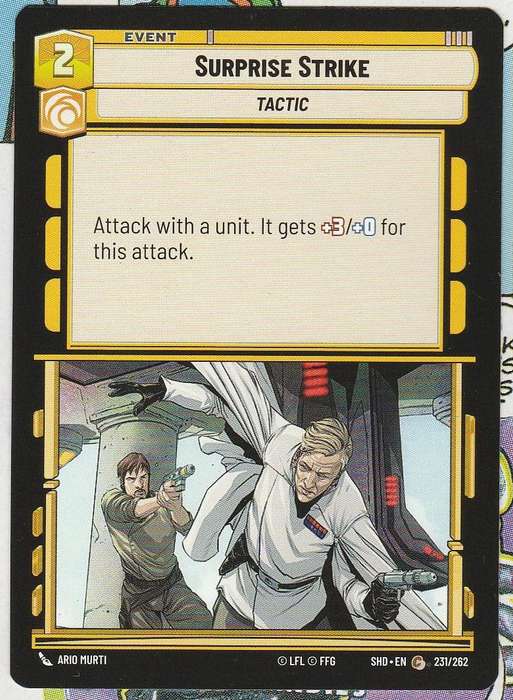 Star Wars unlimited shadows of the Galaxy Surprise Strike