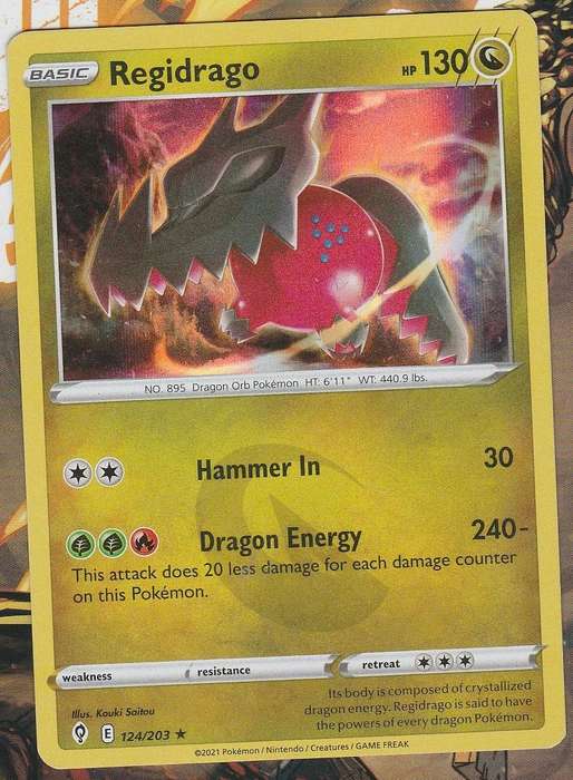 Pokemon Evolving Skies - Regidrago holo