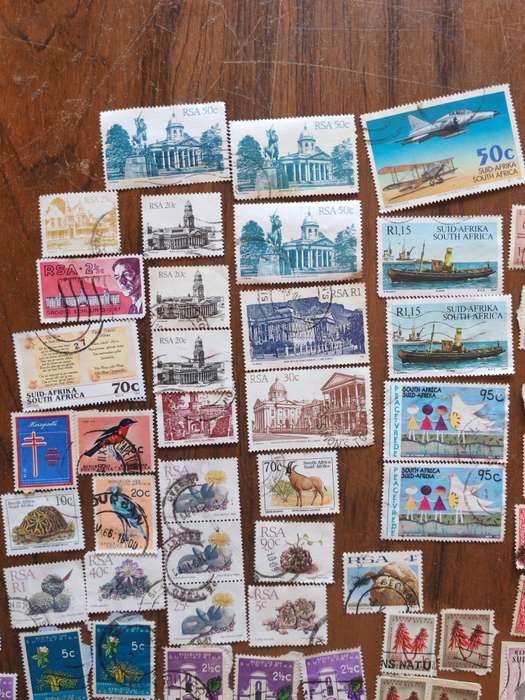Large lot of vintage South Africa stamps