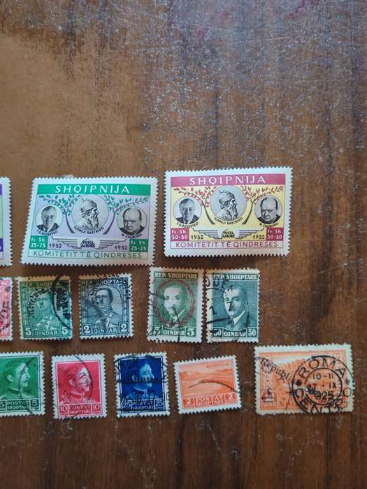 Big lot of vintage Albania stamps