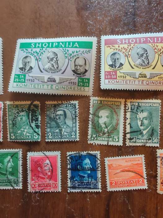 Big lot of vintage Albania stamps