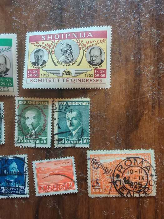 Big lot of vintage Albania stamps