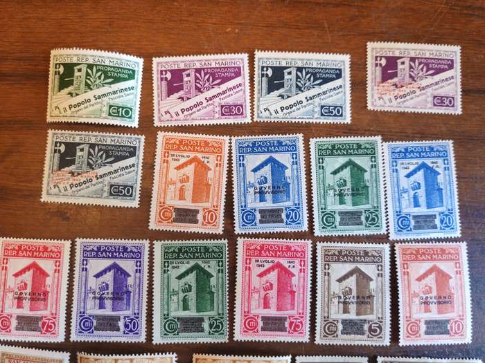 Big lot of vintage San Marino stamps