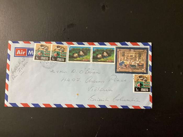 Malta 1980 Airmail Multiple Stamps on Cover to Canada