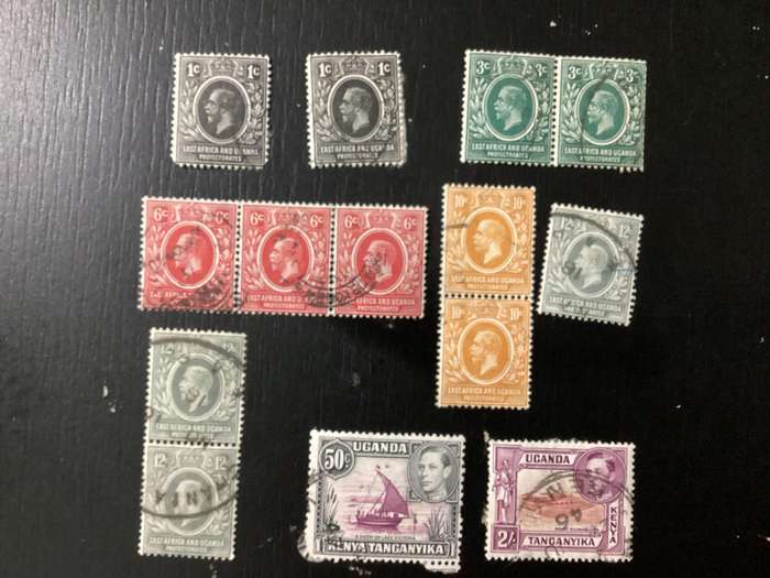 East Africa and Protectorates Uganda Kenya Tanganyika stamps lot