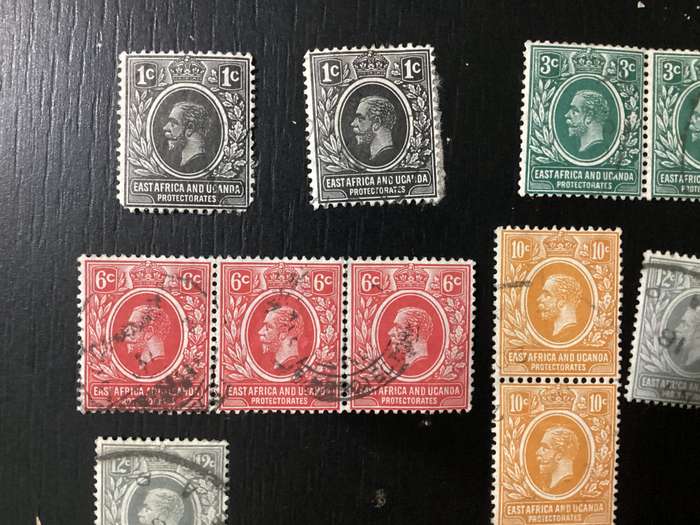 East Africa and Protectorates Uganda Kenya Tanganyika stamps lot