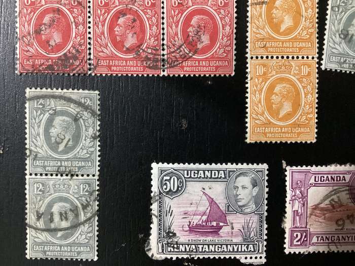 East Africa and Protectorates Uganda Kenya Tanganyika stamps lot