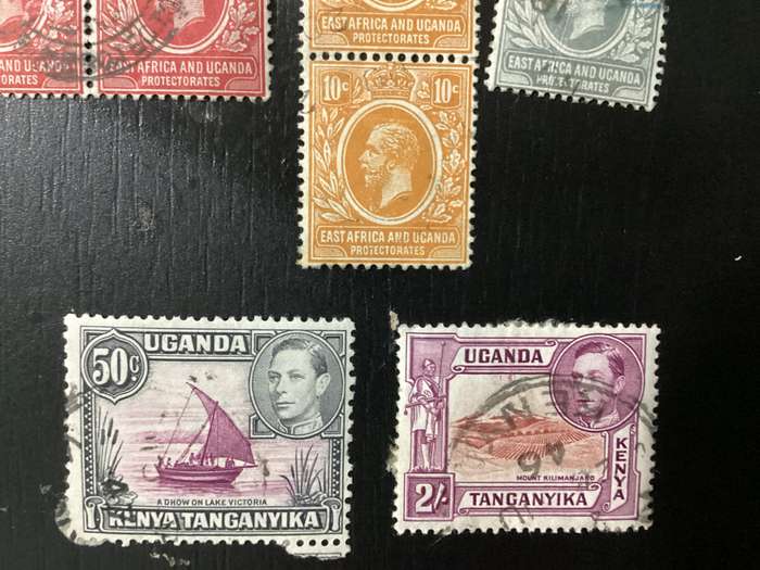 East Africa and Protectorates Uganda Kenya Tanganyika stamps lot