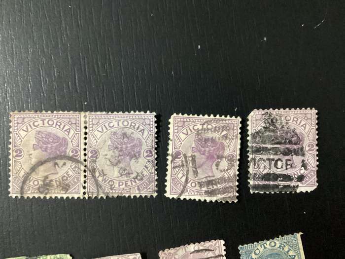 Australia Victoria 1880-1910 Queen Victoria stamps lot