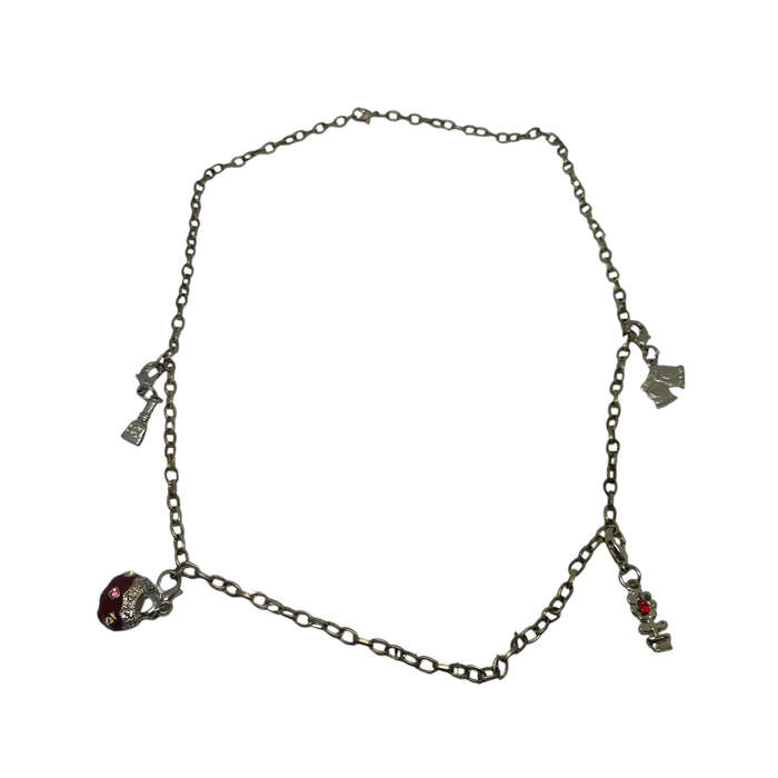 Interesting necklace with pendant charms