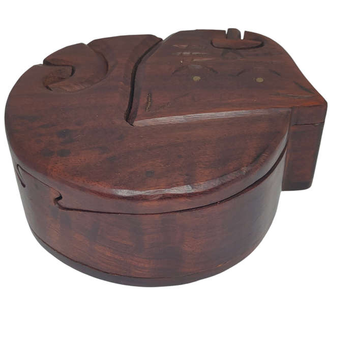 Unique wooden cat puzzle box / jewelry box