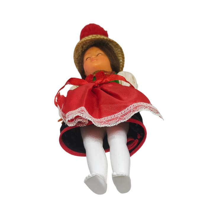 Vintage German souvenir doll with sleep eyes