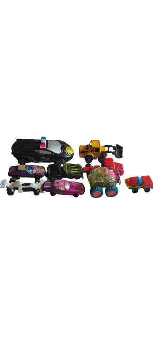 Lot of plastic vehicles