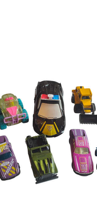 Lot of plastic vehicles