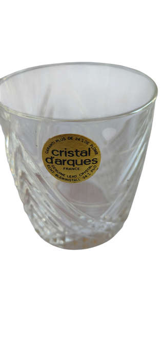 Genuine lead crystal decanter and glasses - D'Arques France