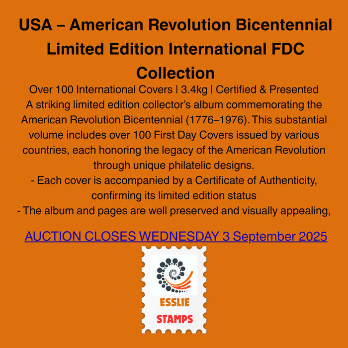 USA  American Revolution Bicentennial Limited Edition Collection Over 100 International Covers