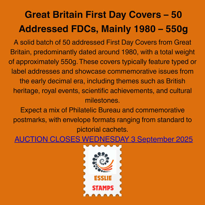 Great Britain First Day Covers  50 Addressed FDCs, Mainly 1980  550g