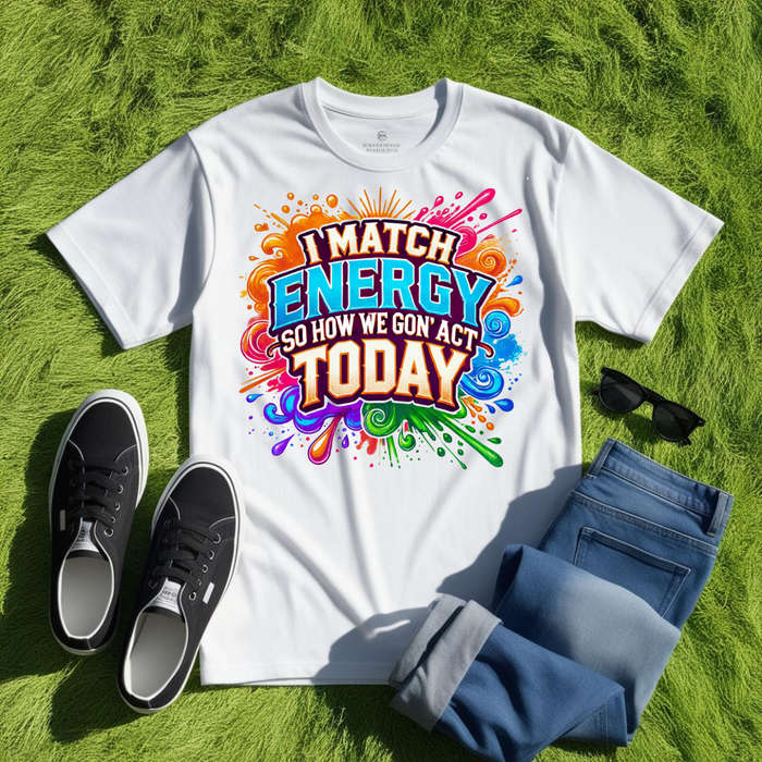 PSYCHODELIC - I match energy so how we gon' act today - Unapologetically You - Unisex Crew Neck Tee